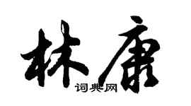 胡問遂林康行書個性簽名怎么寫