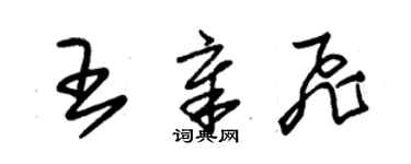 朱錫榮王章飛草書個性簽名怎么寫