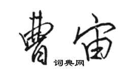 駱恆光曹宙行書個性簽名怎么寫