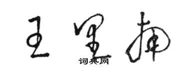 駱恆光王里南草書個性簽名怎么寫