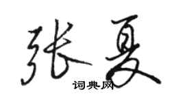 駱恆光張夏行書個性簽名怎么寫