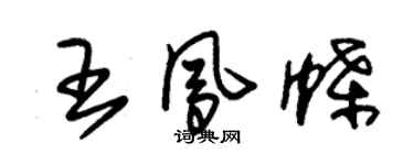 朱錫榮王鳳蝶草書個性簽名怎么寫