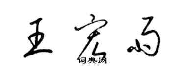 梁錦英王宏雨草書個性簽名怎么寫