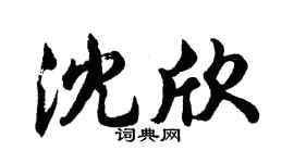 胡問遂沈欣行書個性簽名怎么寫