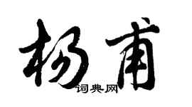 胡問遂楊甫行書個性簽名怎么寫