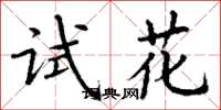 丁謙試花楷書怎么寫