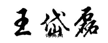 胡問遂王岱磊行書個性簽名怎么寫