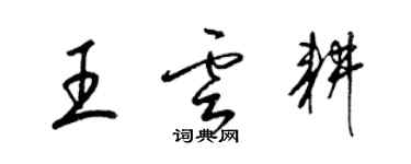 梁錦英王雲耕草書個性簽名怎么寫