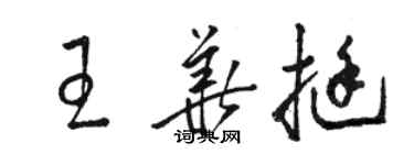 駱恆光王華挺草書個性簽名怎么寫