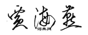 駱恆光賈海燕草書個性簽名怎么寫