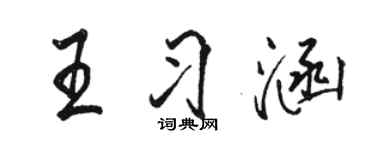 駱恆光王習涵行書個性簽名怎么寫