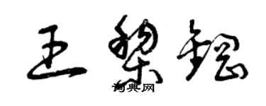 曾慶福王黎鋼草書個性簽名怎么寫