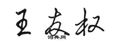 駱恆光王友權行書個性簽名怎么寫