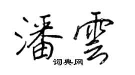 王正良潘雲行書個性簽名怎么寫