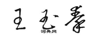 駱恆光王玉秦草書個性簽名怎么寫