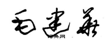 朱錫榮毛建華草書個性簽名怎么寫