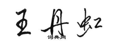 駱恆光王丹虹行書個性簽名怎么寫