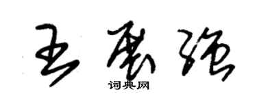 朱錫榮王展強草書個性簽名怎么寫