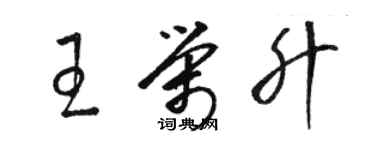 駱恆光王榮升草書個性簽名怎么寫