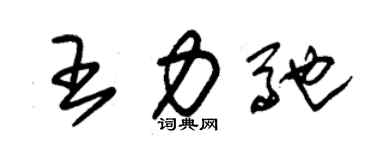 朱錫榮王力馳草書個性簽名怎么寫