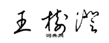 梁錦英王樹澄草書個性簽名怎么寫