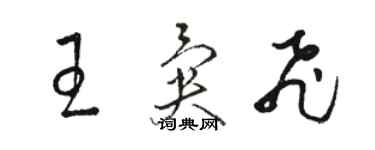 駱恆光王異飛草書個性簽名怎么寫