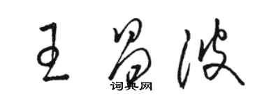 駱恆光王昌波草書個性簽名怎么寫