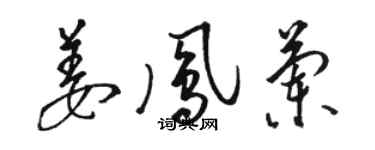 駱恆光姜鳳蘭草書個性簽名怎么寫