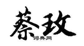 胡問遂蔡玫行書個性簽名怎么寫