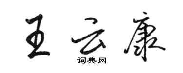 駱恆光王雲康行書個性簽名怎么寫