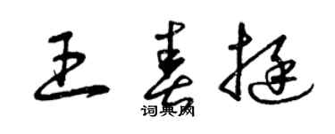 曾慶福王春挺草書個性簽名怎么寫