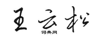 駱恆光王雲松行書個性簽名怎么寫
