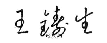 駱恆光王鑄生草書個性簽名怎么寫