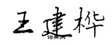 曾慶福王建樺行書個性簽名怎么寫