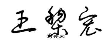 曾慶福王黎宏草書個性簽名怎么寫