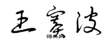 曾慶福王賽波草書個性簽名怎么寫