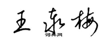 梁錦英王泰梅草書個性簽名怎么寫