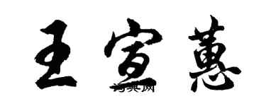 胡問遂王宣蕙行書個性簽名怎么寫