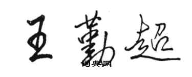 駱恆光王勤超行書個性簽名怎么寫