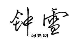 駱恆光鍾雪行書個性簽名怎么寫