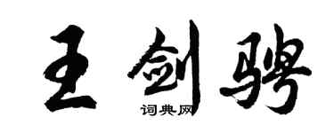 胡問遂王劍騁行書個性簽名怎么寫
