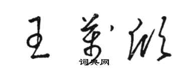 駱恆光王萬欣草書個性簽名怎么寫