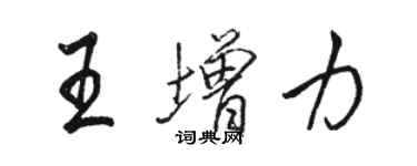 駱恆光王增力行書個性簽名怎么寫