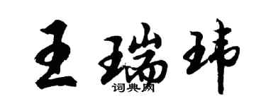胡問遂王瑞瑋行書個性簽名怎么寫