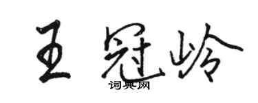 駱恆光王冠嶺行書個性簽名怎么寫