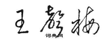 駱恆光王聲梅草書個性簽名怎么寫