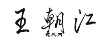 駱恆光王朝江行書個性簽名怎么寫