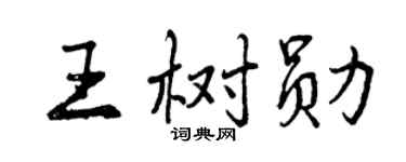 曾慶福王樹勛行書個性簽名怎么寫