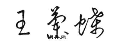 駱恆光王蘭蝶草書個性簽名怎么寫