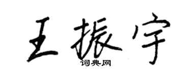 王正良王振宇行書個性簽名怎么寫